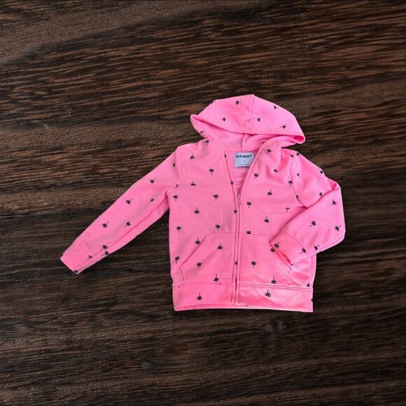Old Navy Pink Palm Tree Hoodie & Shorts Set – Size 4T/5T - Picture 5 of 10